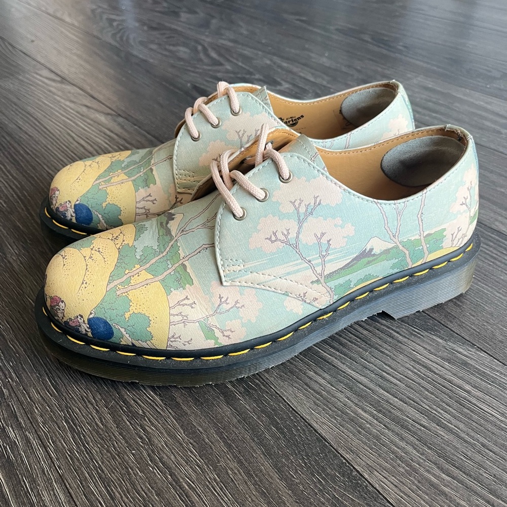 Dr. Martens Pastel Landscape Print 3-Eye Derby Shoes